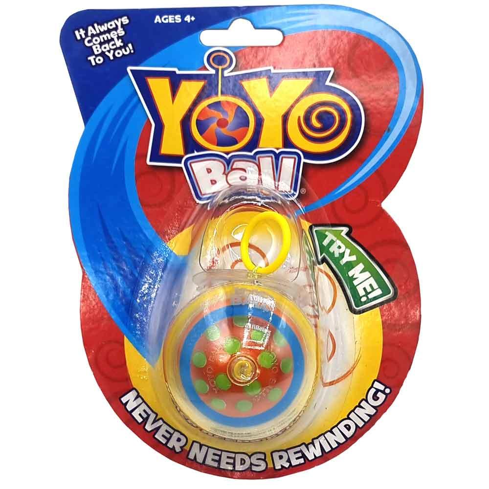Big Time Toys ORANGE & GREEN DOT Yo Yo Ball 62643-ORANGE-GREEN-DOT