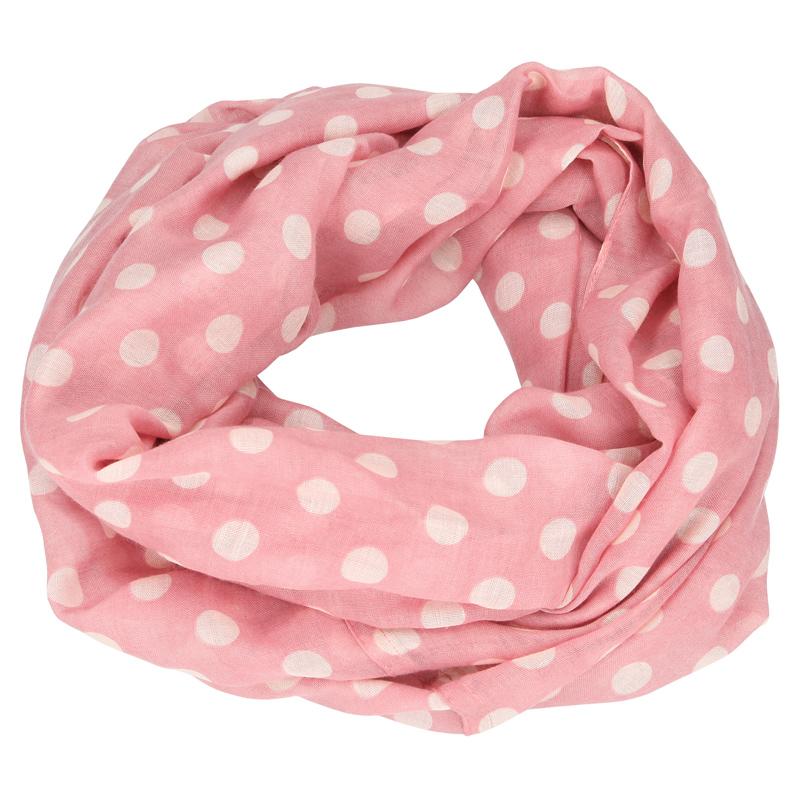 Depesche TOPModel Loopscarf, Pink with White Dots 8789_A