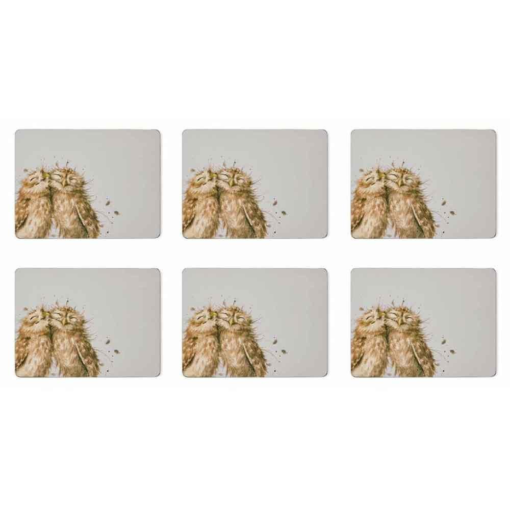 Pimpernel Wrendale Designs Owl Cork Backed Placemats Set of 6