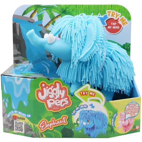 Jiggly Pets Elephant Electronic Pet Toy in BLUE with Music and Motion JP009-BLUE