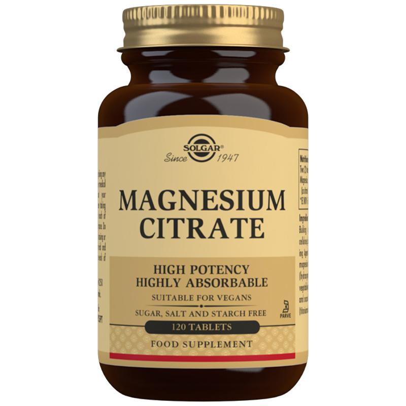 Solgar Magnesium Citrate 200mg 120 TABLETS SOLE1711