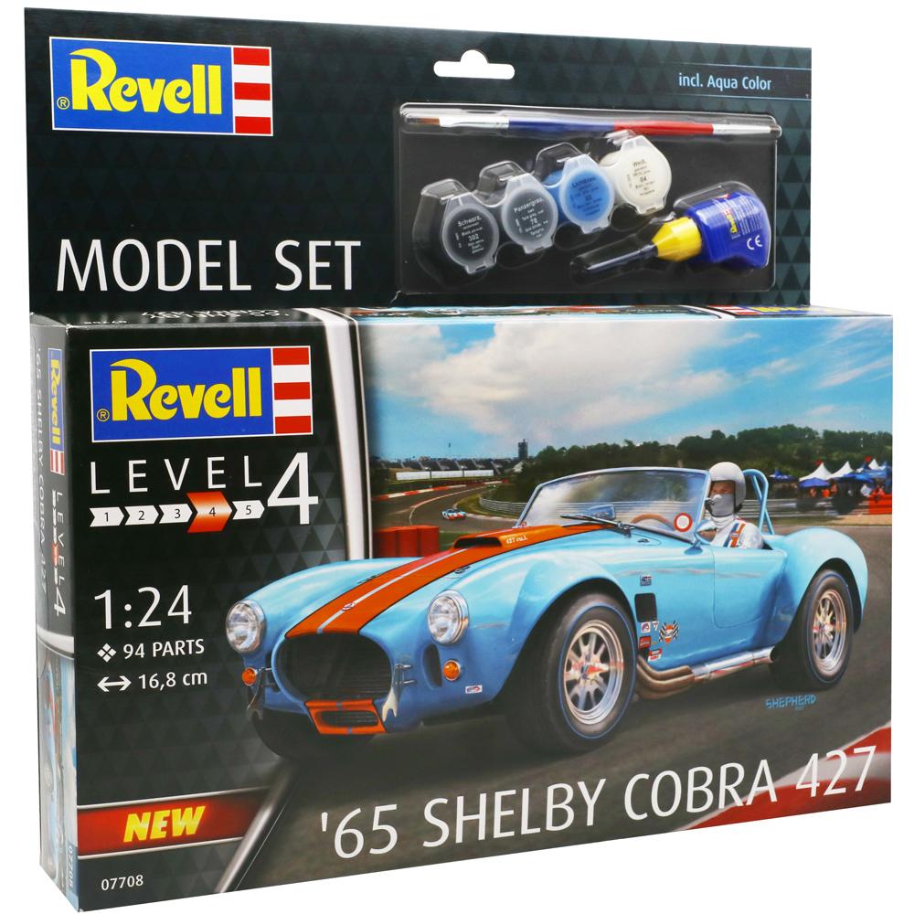 Revell Shelby Cobra 427 1965 Racing Car Model Set Scale 1:24 with Paints 67708