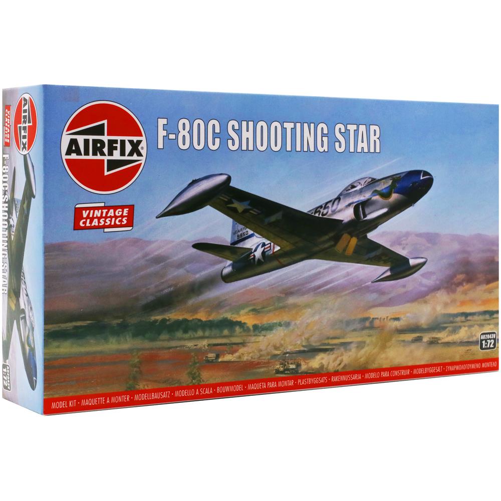 Airfix F80C Shooting Star Military Aircraft Vintage Classic Model Kit Scale 1:72 A02043V