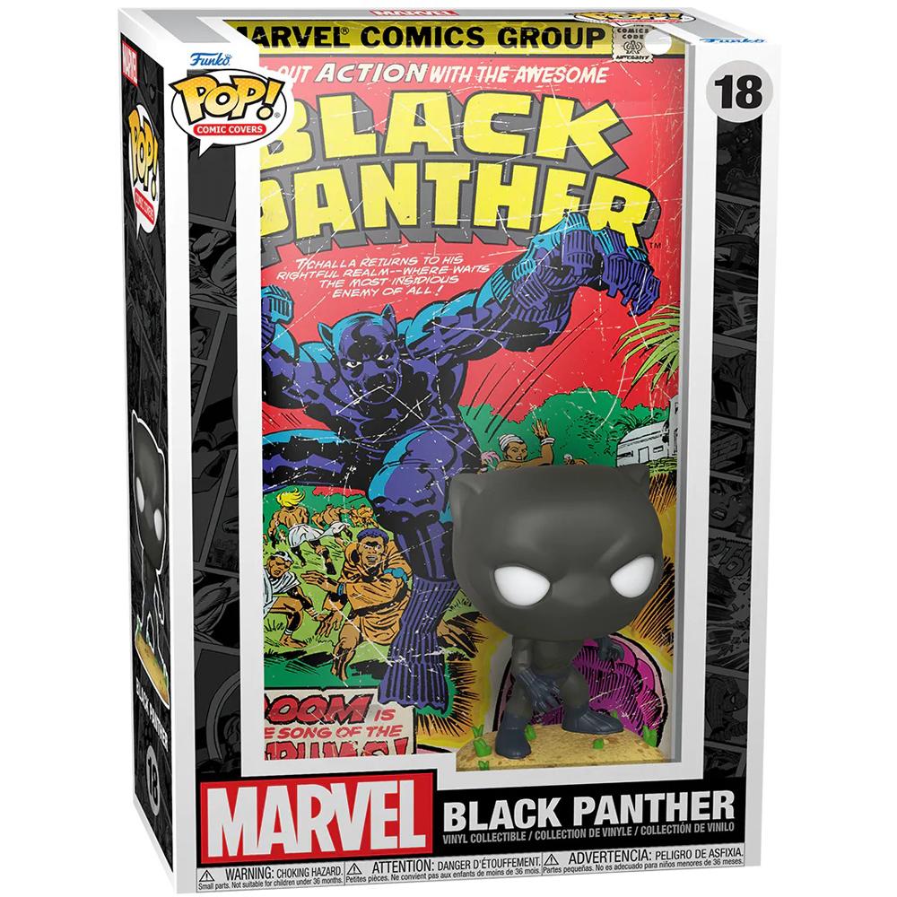 Funko POP Comic Covers Marvel Black Panther Vinyl Figure Hard Plastic Case No 18 64068