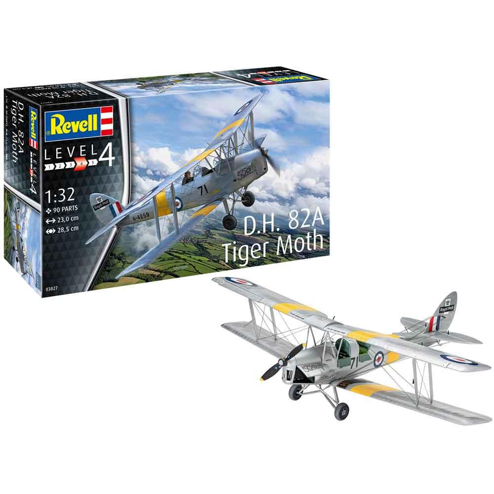 Revell D.H. 82A Tiger Moth Aircraft Model Kit Scale 1:32 03827