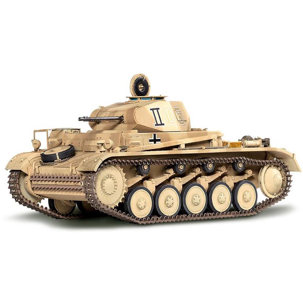 View 2 Academy German Panzer II Ausf.F "North Africa" Tank Model Kit Scale 1/35 13535