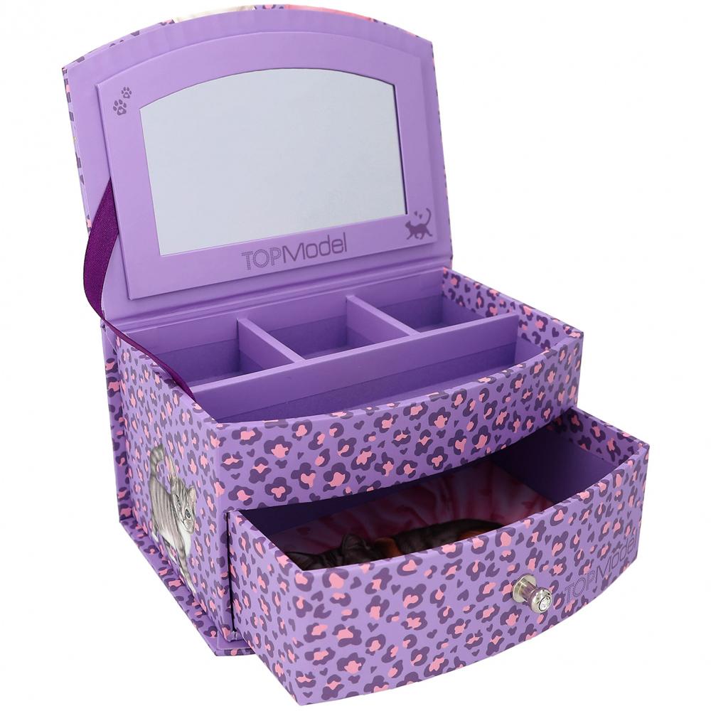 Depesche TOPModel Cats Jewellery Box Lilac Leo Love Design for Ages 6+ 12281_A