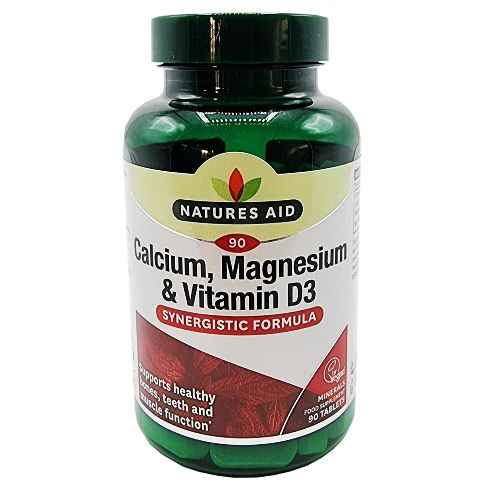 Natures Aid Calcium, Magnesium & Vitamin D3 - 90 Tablets 19030