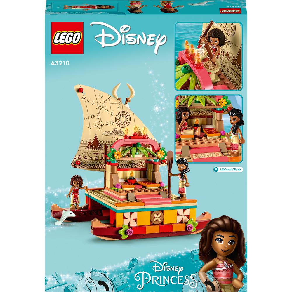 View 4 LEGO Disney Moana's Wayfinding Boat Building Set Toy 321 Piece for Ages 6+ 43210