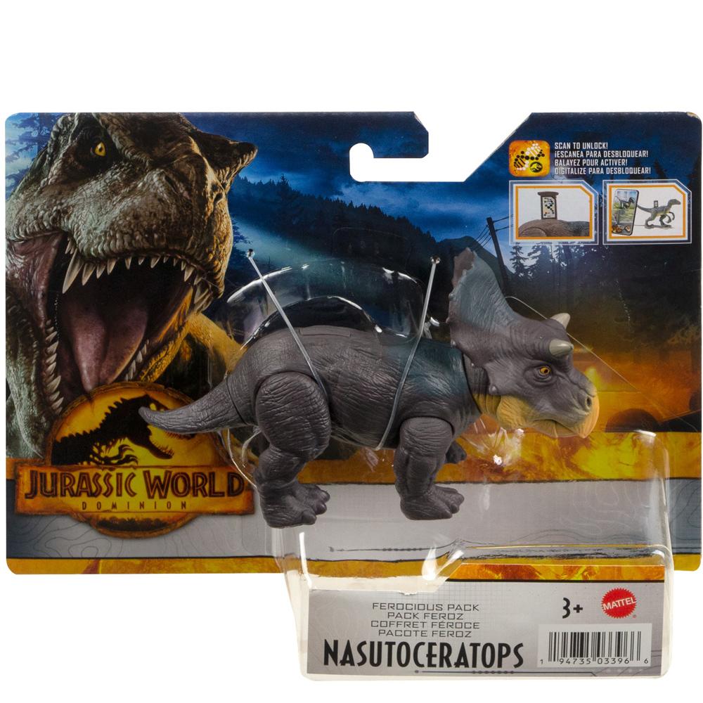 Jurassic World Dominion Ferocious Pack NASUTOCERATOPS Posable Figure HDX26