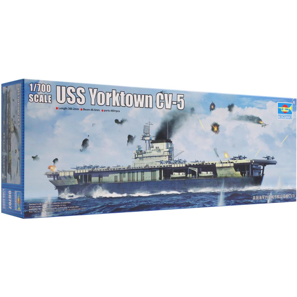 Trumpeter USS Yorktown CV-5 Aircraft Carrier Navy Model Kit Scale 1:700 06707
