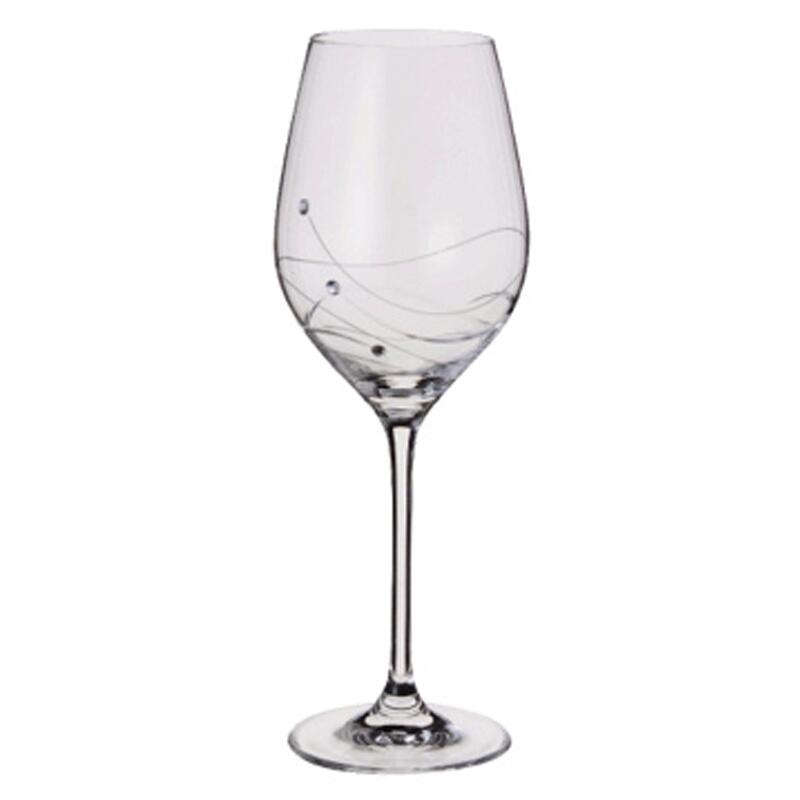 Dartington Crystal Glitz White WINE Glasses (PAIR)