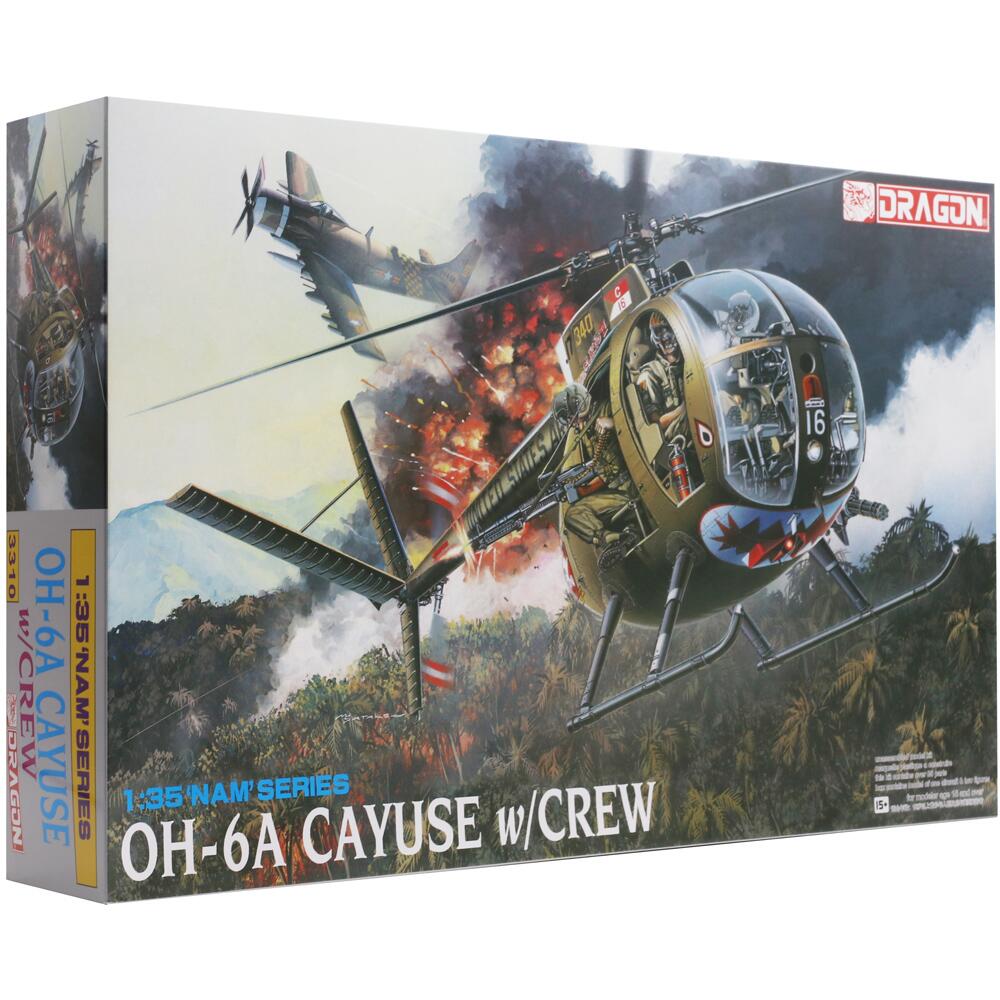 Dragon OH-6A Cayuse with Crew Figures Military Helicopter