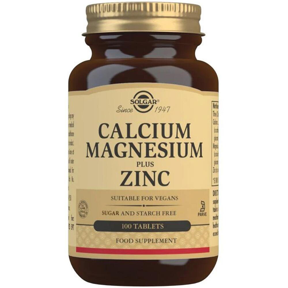 Solgar Calcium Magnesium plus Zinc 100 TABLETS E520