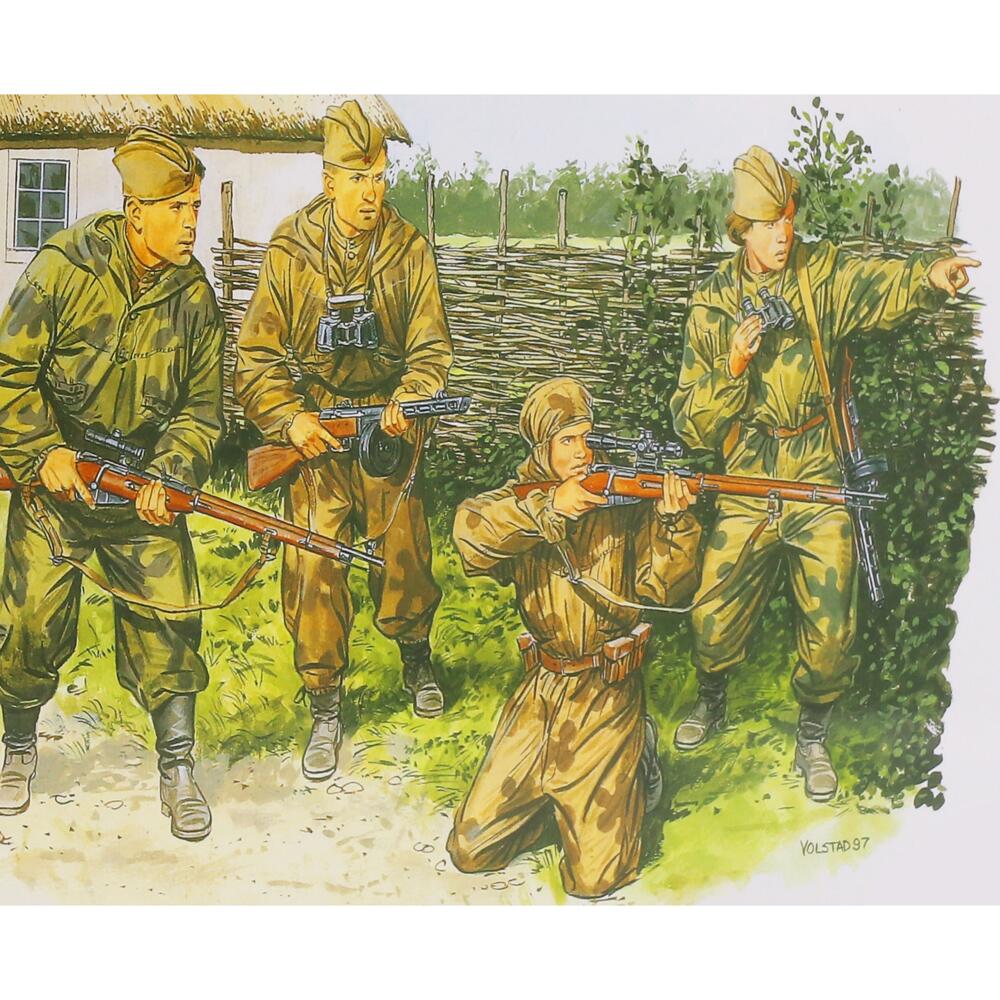 Dragon Red Army Scouts And Snipers Wwii Model Kit 1:35 Scale