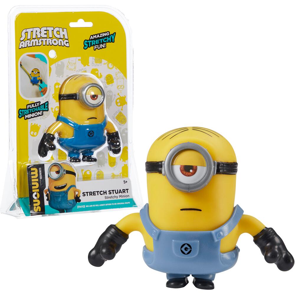 Stretch Armstrong Despicable Me Minions Stuart Figure 10cm Tall for Ages 5+ 0SA-07165