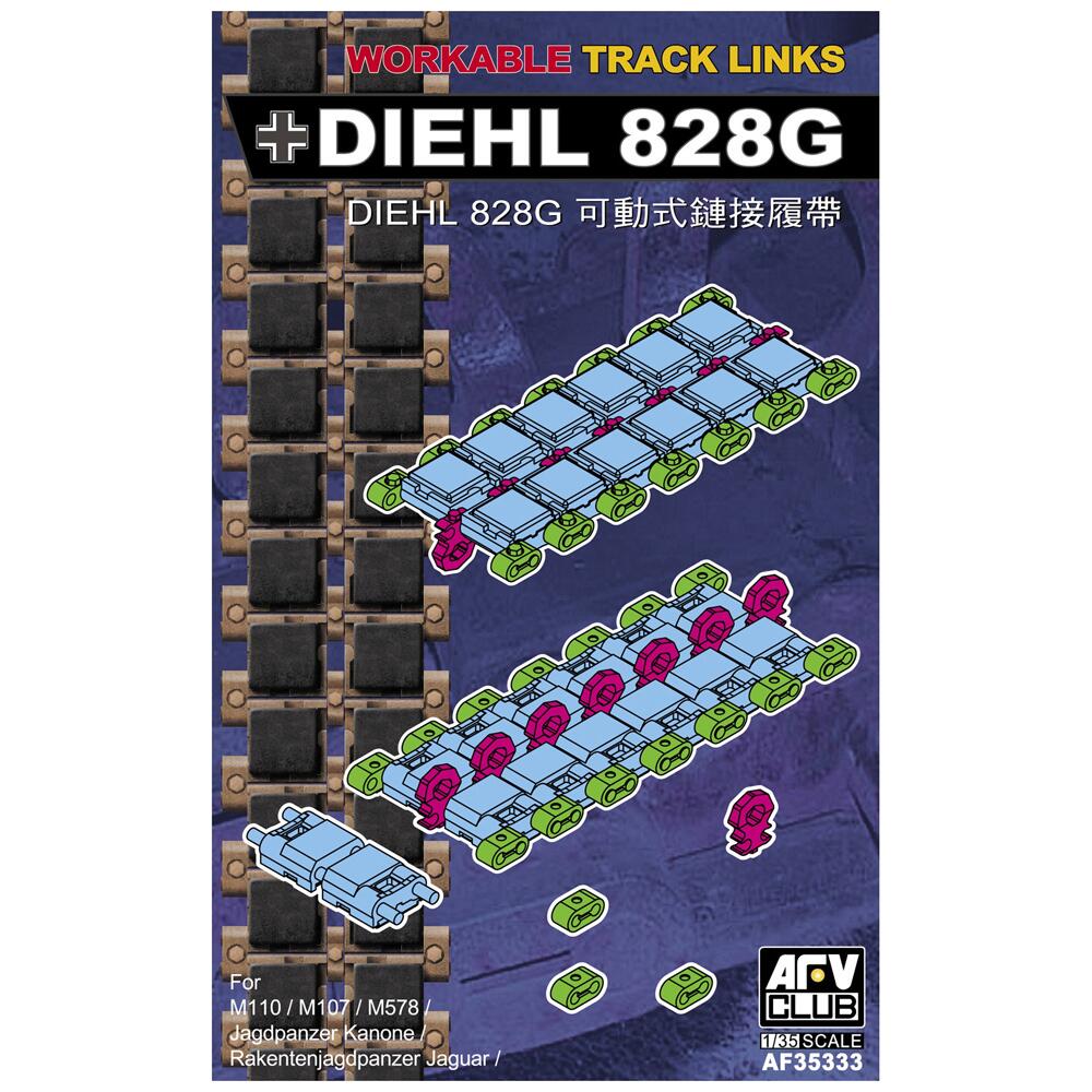 AFV Club DIEHL 828G Workable Tank Track Links Set 1:35 Scale