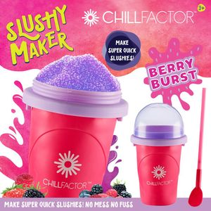 View 5 Chillfactor Slushy Maker Cup with Reusable Straw BERRY BURST PINK 07953