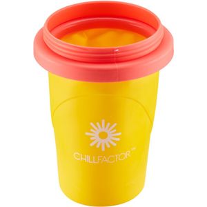 View 3 Chillfactor Slushy Maker Cup with Reusable Straw MANGO MANIA YELLOW 07950
