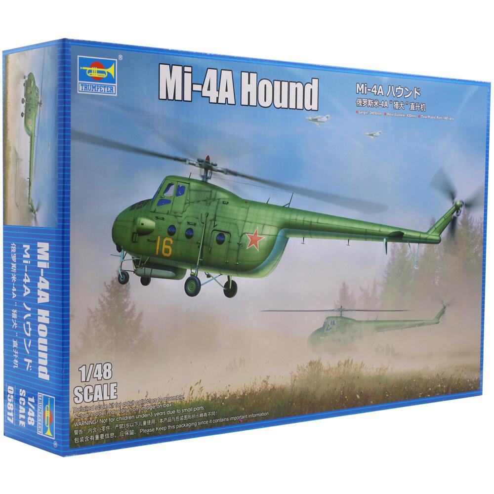 Trumpeter Mi-4A Hound Russian Military Helicopter Model Kit Scale 1:48 05817