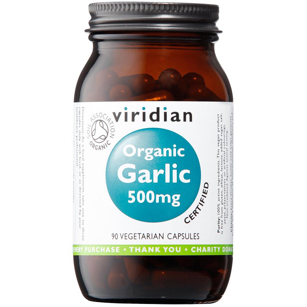 Viridian Organic Garlic 500mg 90 Capsules Vegan Gluten Free 0947