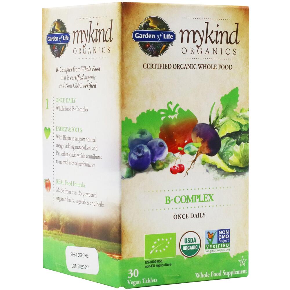 Garden Of Life Vitamin B-Complex Once Daily 30 Vegan Tablets Mykind ...