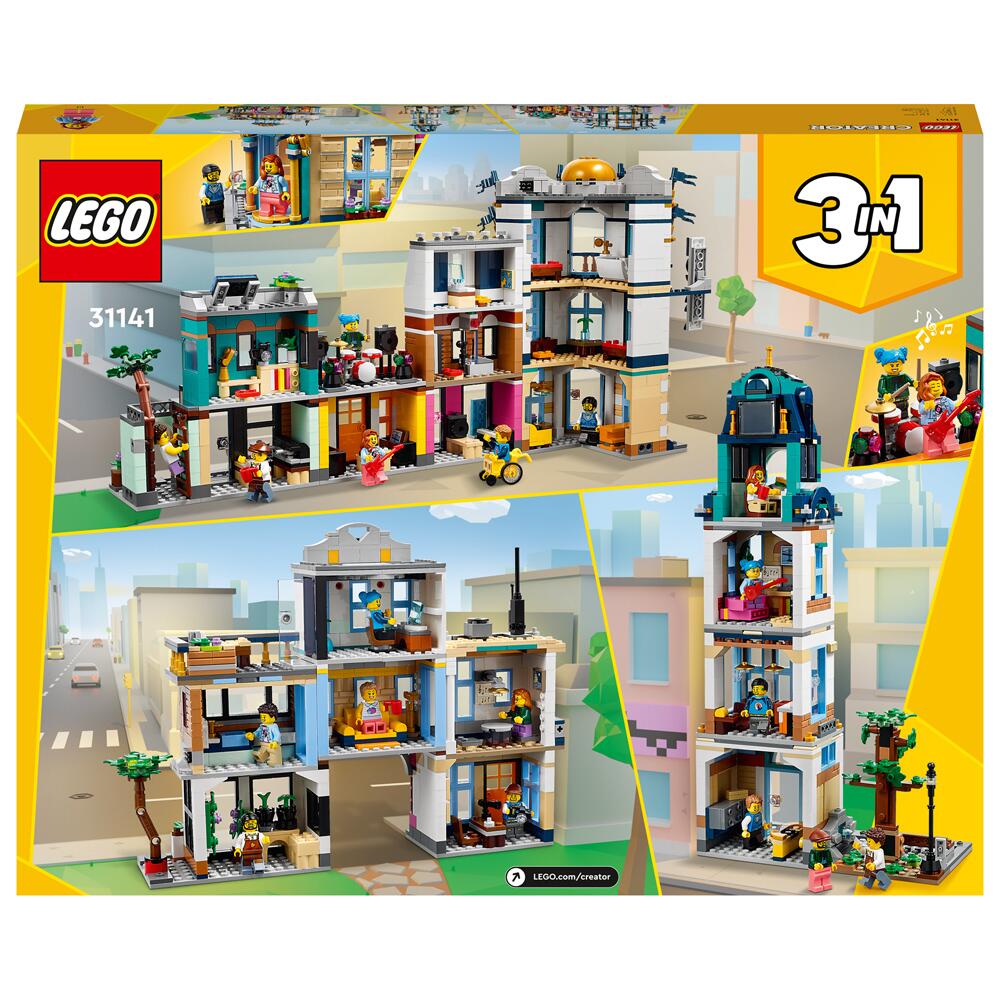 View 3 LEGO Creator Main Street 3 in 1 Set 31141 31141