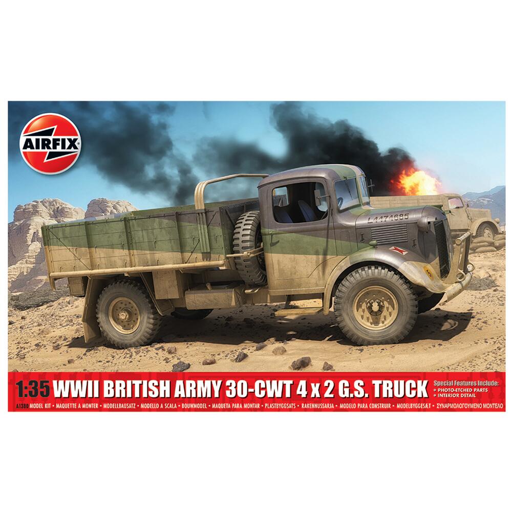 Airfix 30-CWT 4x2 GS British Army Truck WWII Model Kit A1380 1/35