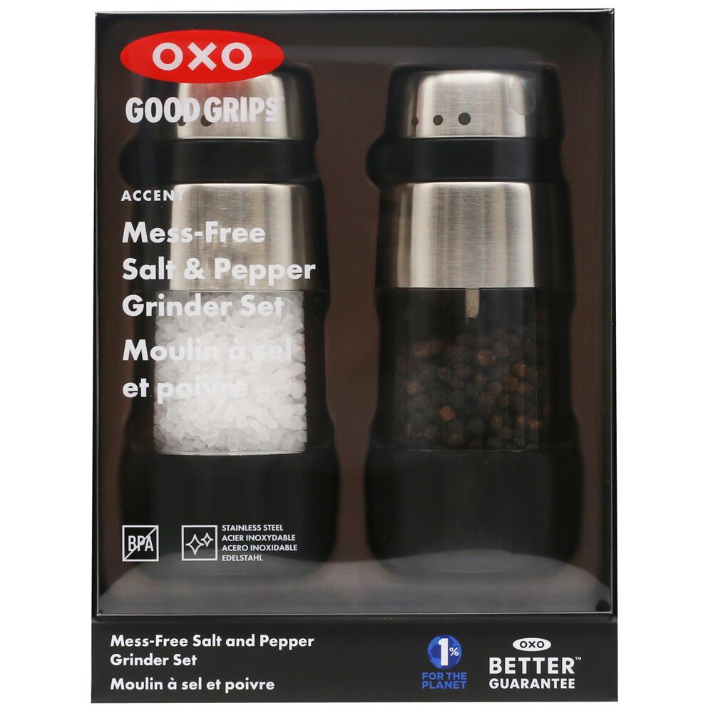 OXO Good Grips Accent Salt & Pepper Grinders Set Stainless Steel 1141000V3UK