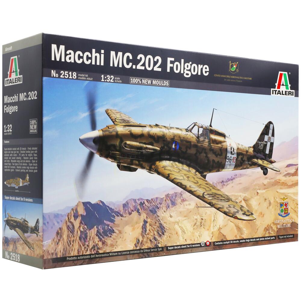 Italeri Macchi MC.202 Folgore Military Aircraft Model Kit Scale 1/32 2518