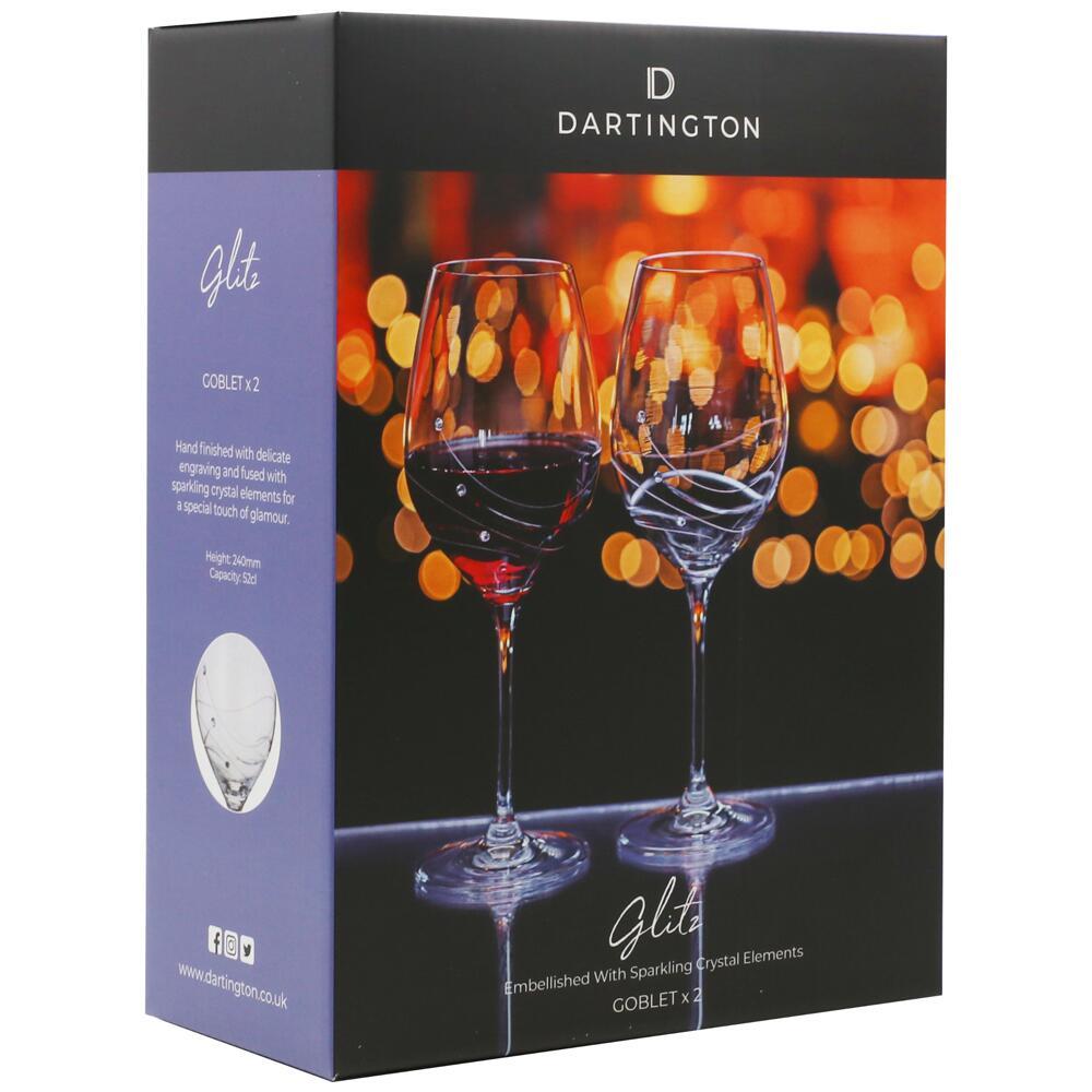 Dartington Glitz Wine Goblets Hand Finished 520ml Set of 2 ST2557/4/N/P