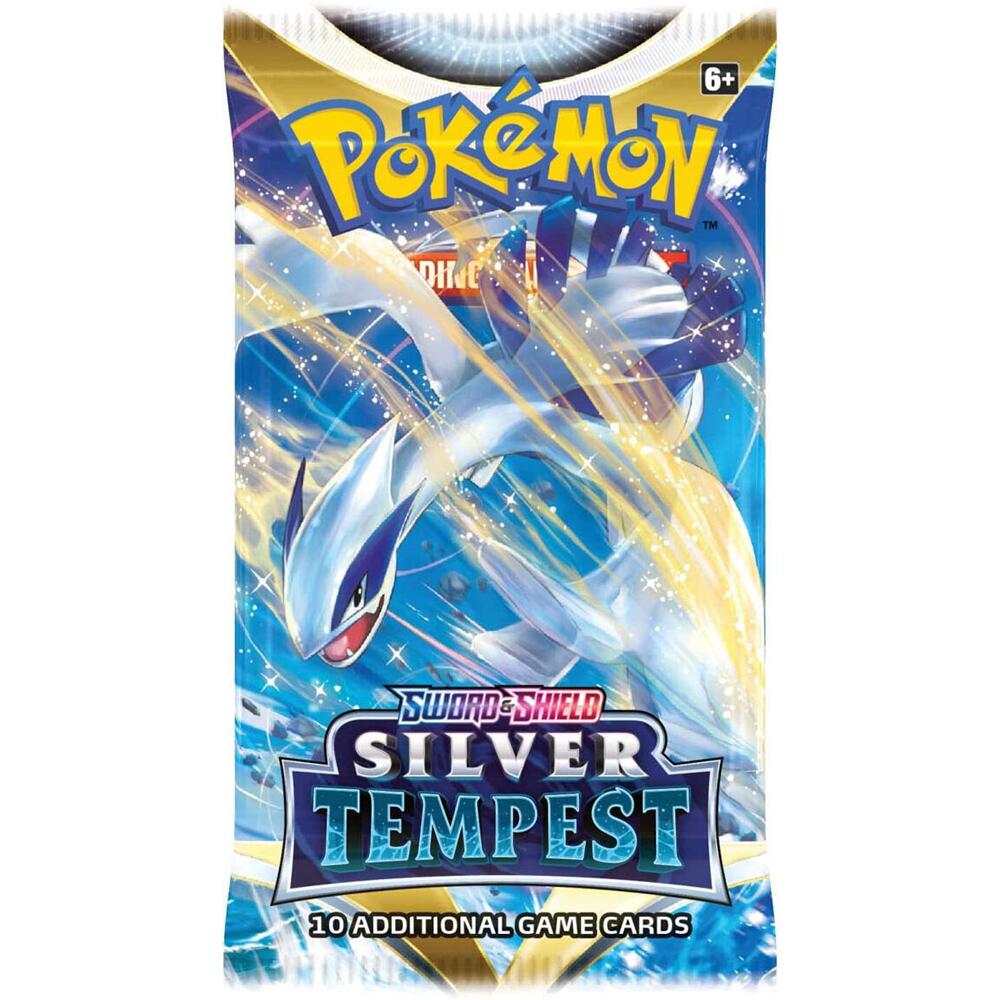 Pokemon Trading Card Game Sword and Shield Silver Tempest SINGLE Booster Pack of 10 POK86091