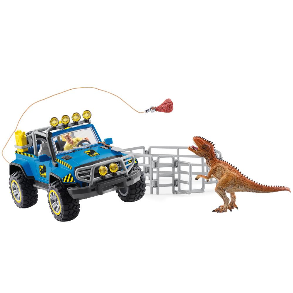 Schleich Dinosaurs Track Vehicle with Ranger Flynn and Dakotaraptor - 5pc Playset