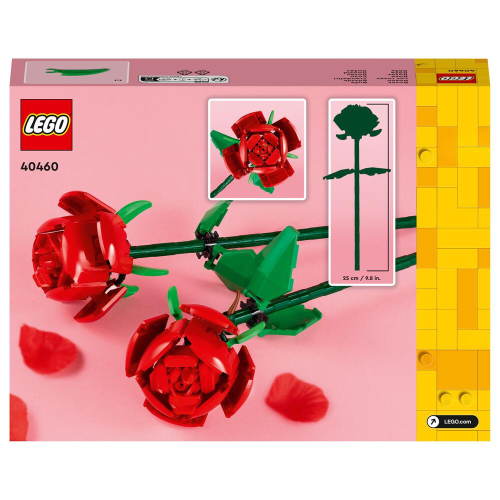 View 3 LEGO Icons Roses Flowers Building Set 40460