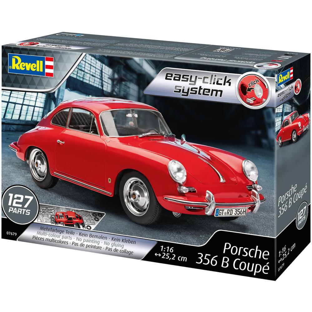 Revell Porsche 356 B Coupe Model Kit Level 2 Scale 116 Easy Click Assembly