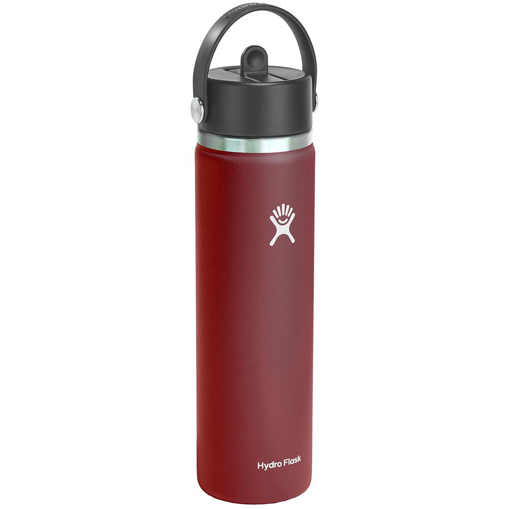 Hydro Flask Water Bottle BERRY 710ml Wide Mouth with Flex Straw Cap