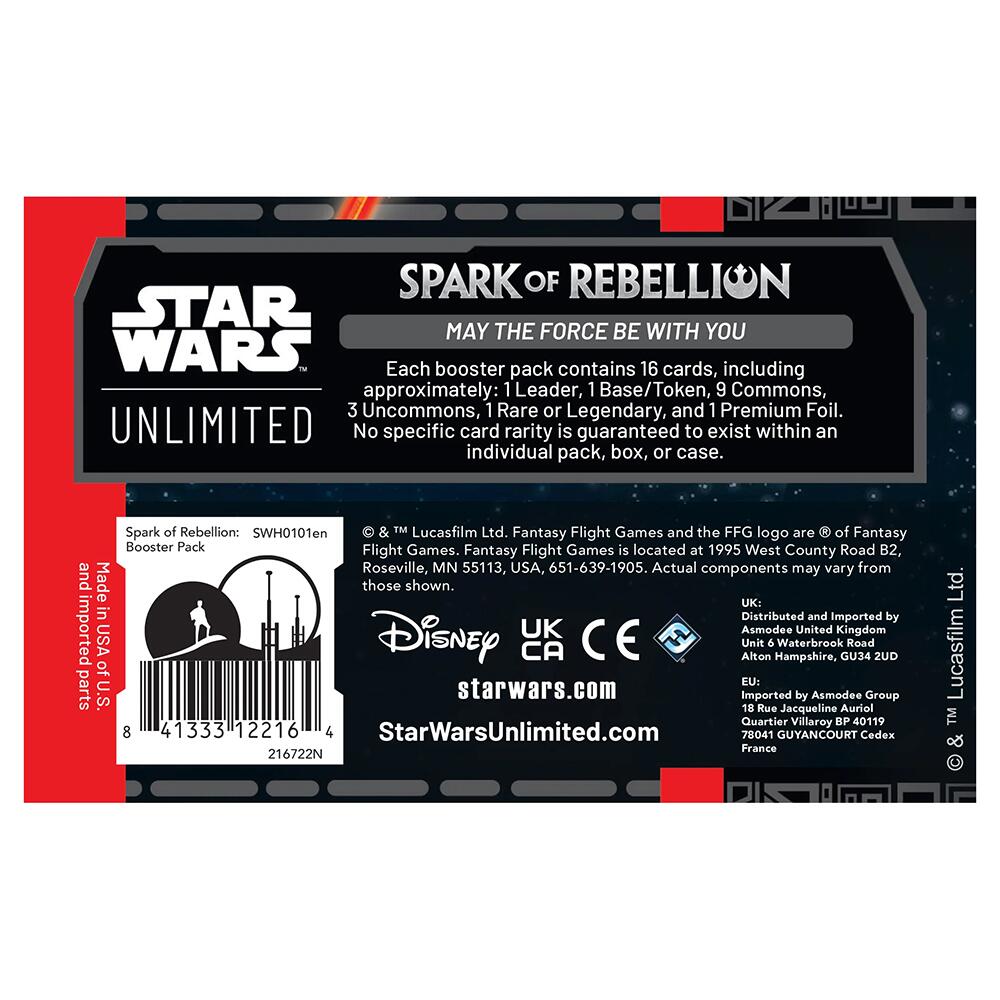 star wars unlimited booster box spark of rebellion Lorcana - The First Chapter