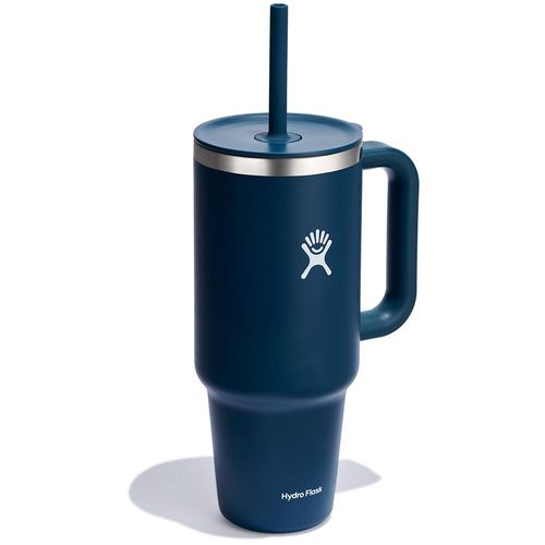 Hydro Flask Travel Tumbler with Lid & Straw 1.18L Insulated Mug in INDIGO TT40PS464