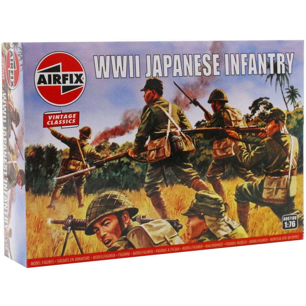 Airfix Vintage Classics WWII Japanese Infantry Figure Assembly Kit Scale 1:76 A00718V