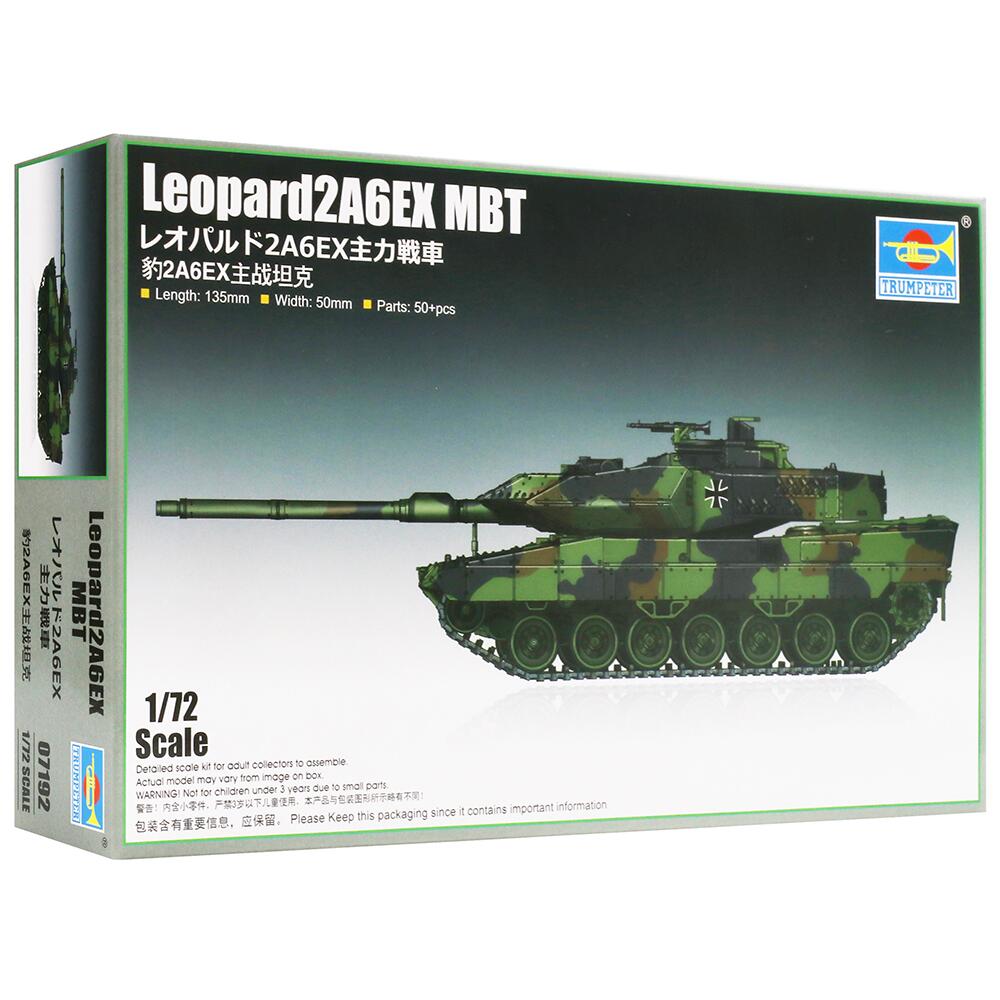 Trumpeter Leopard 2 A6EX Main Battle Tank Military Model Kit Scale 1:72 07192