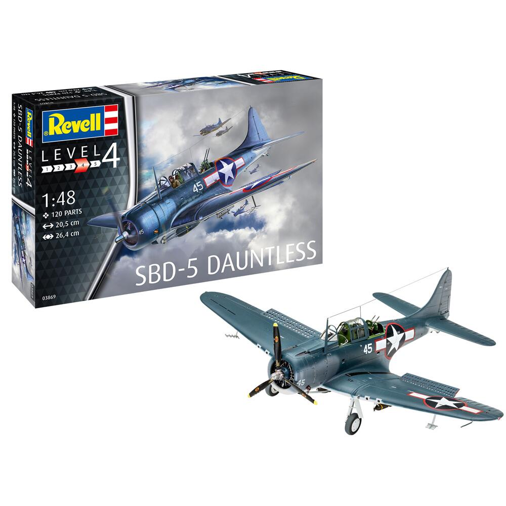 SBD-5 Dauntless Aircraft US Navy Dive Bomber Model Kit Scale 1:48
