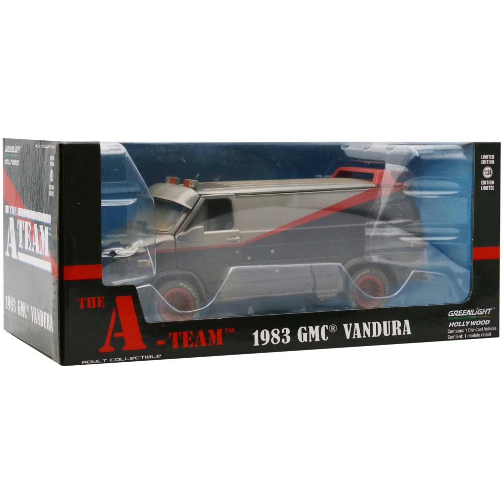 Greenlight Models 1/43rd Scale (The A-Team) 1983 GMC Van - Silver/Blac