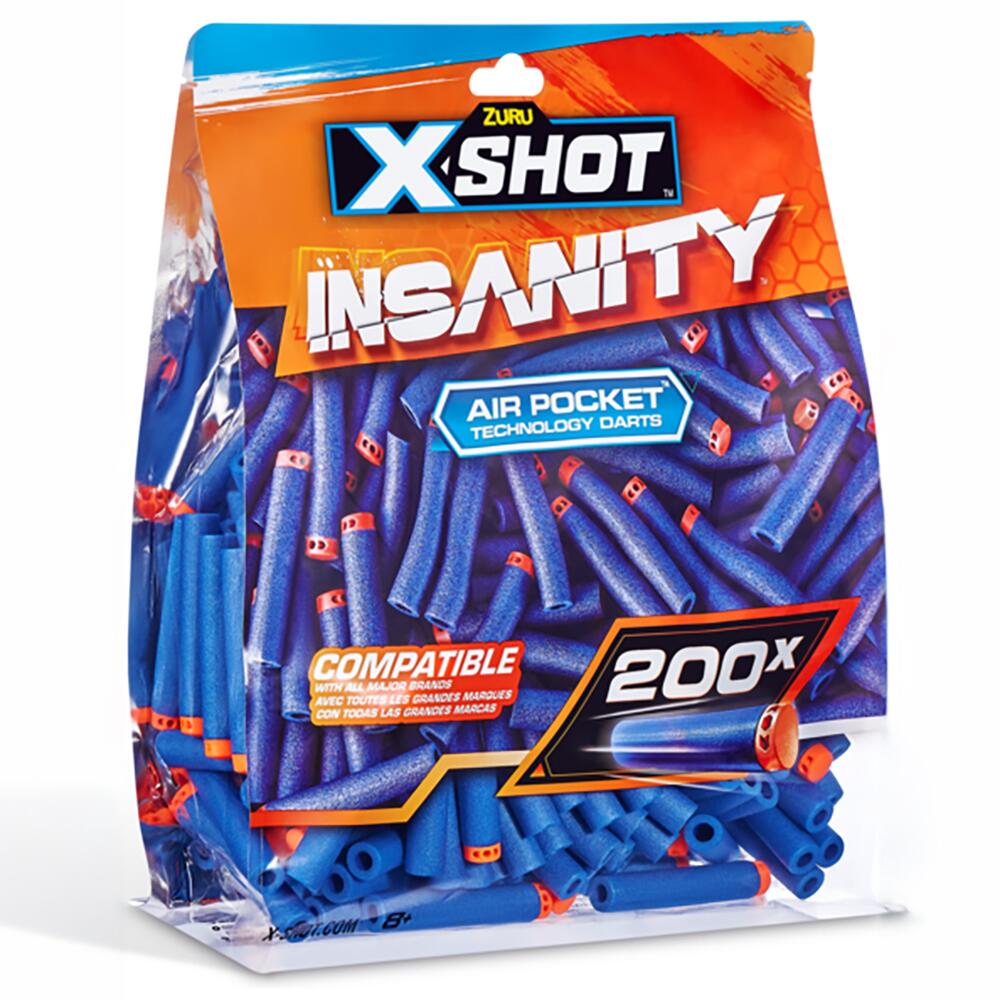 Zuru X SHOT Insanity Blaster Foam Darts 200 Refill Pack 36624