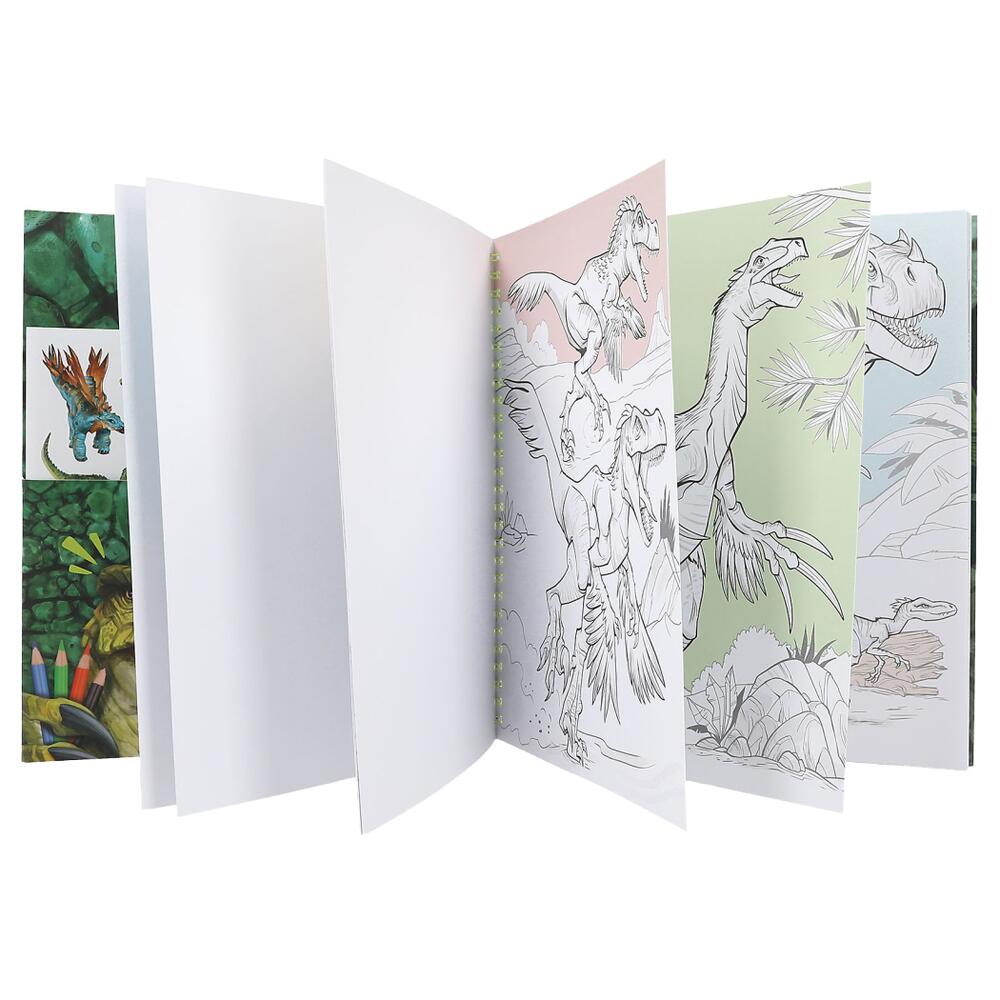 Dino World Colouring Book with Sequins main image 0