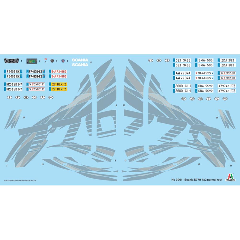 Maquette Italeri – Scania S770 4x2 Toit Normal – Échelle 1/24 ? – Plastique – Neuf