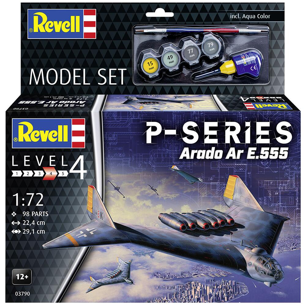 Revell P-Series Arado Ar E.555 Concept Aircraft Model SET Scale 1:72 63790