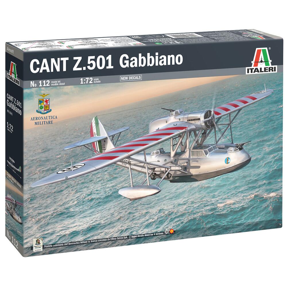 Italeri CANT Z.501 Gabbiano Military Aircraft Model Kit Scale 1:72 112
