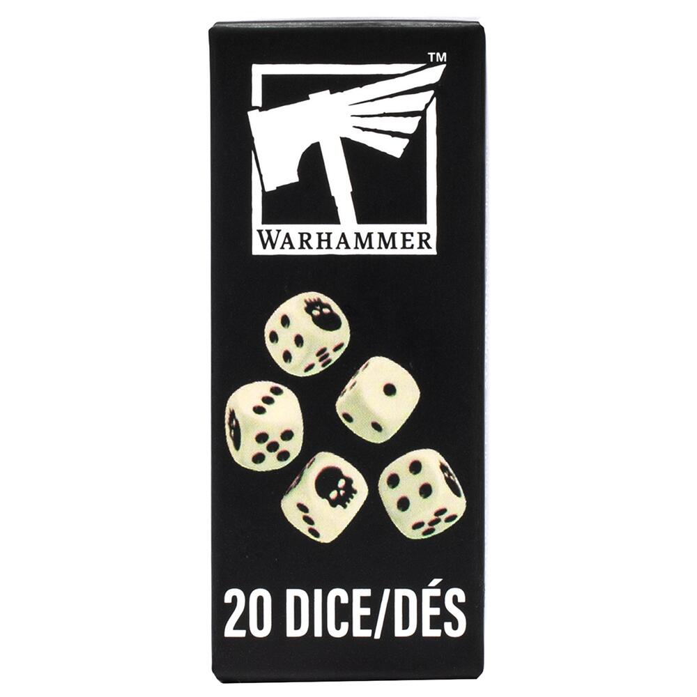 Warhammer 12mm D6 Set of 20 Dice ASSORTED COLOURS