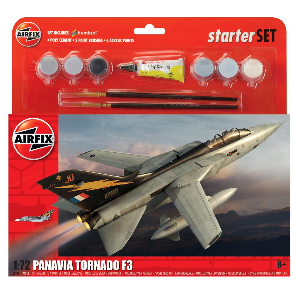 Airfix Panavia Tornado F3 Aircraft Model Kit STARTER SET Scale 172
