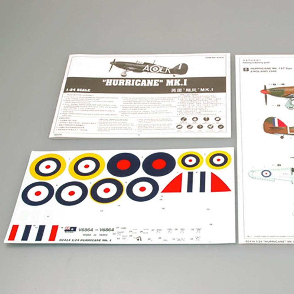 Trumpeter Hawker Hurricane Mk.I Military Aircraft Model Kit Scale 1/24